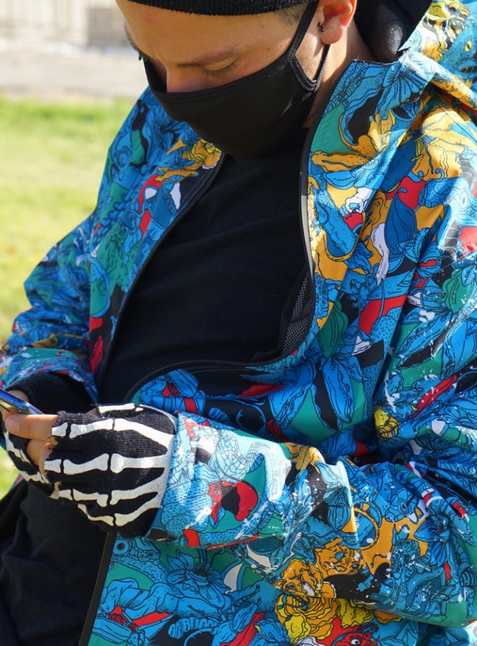 Cortaviento impermeable cyan