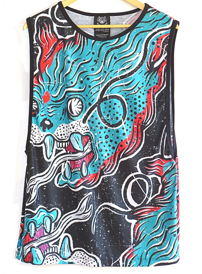 Polera sin mangas tigre japonés