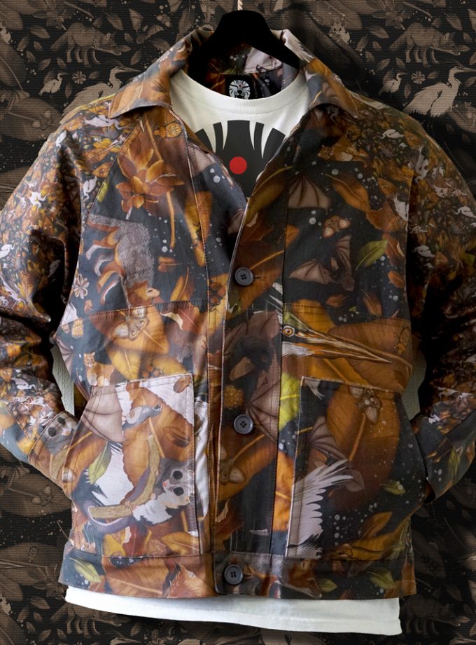 Chaqueta gabardina camo