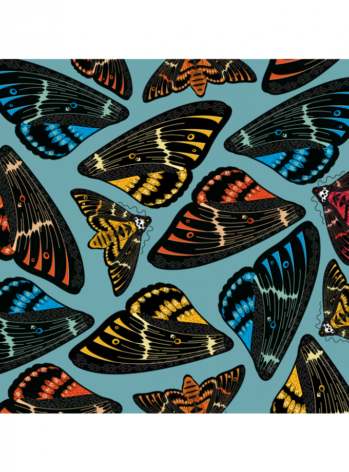 Mantel lino Mariposa esfinge